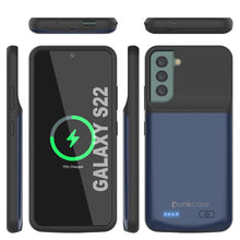Cargar imagen en el visor de la galería, PunkJuice S22 Battery Case Blue - Portable Charging Power Juice Bank with 4700mAh