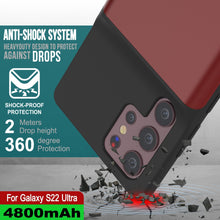Cargar imagen en el visor de la galería, ANTI-SHOCK SYSTEM HEAVYDUTY DESIGN TO PROTECT AGAINST DROPS i SHOCK-PROOF PROTECTION a) Meters Drop height 4 3 6 degree ) Protection For Galaxy S22 Ultra ye RE (Color in image: Black)