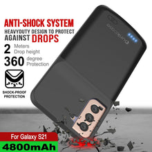 Cargar imagen en el visor de la galería, PunkJuice S21 Battery Case Black - Portable Charging Power Juice Bank with 4800mAh (Color in image: Blue)