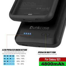Cargar imagen en el visor de la galería, PunkJuice S21 Battery Case Black - Portable Charging Power Juice Bank with 4800mAh