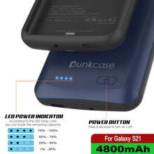 Cargar imagen en el visor de la galería, PunkJuice S21 Battery Case Blue - Portable Charging Power Juice Bank with 4800mAh