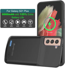 Cargar imagen en el visor de la galería, PunkJuice S21+ Plus Battery Case Black - Portable Charging Power Juice Bank with 6000mAh