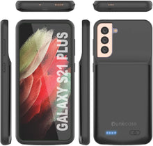 Cargar imagen en el visor de la galería, PunkJuice S21+ Plus Battery Case Black - Portable Charging Power Juice Bank with 6000mAh