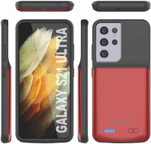 Cargar imagen en el visor de la galería, PunkJuice S21 Ultra Battery Case Red - Portable Charging Power Juice Bank with 4700mAh