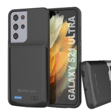Cargar imagen en el visor de la galería, PunkJuice S21 Ultra Battery Case Black - Portable Charging Power Juice Bank with 4700mAh (Color in image: Black)