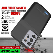 Cargar imagen en el visor de la galería, PunkJuice S21 Ultra Battery Case Black - Portable Charging Power Juice Bank with 4700mAh (Color in image: Blue)