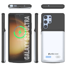 Cargar imagen en el visor de la galería, PunkJuice S23 Ultra Battery Case White - Banco de carga portátil con capacidad de 4800mAh.