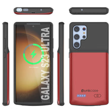 Cargar imagen en el visor de la galería, PunkJuice S23 Ultra Battery Case Red - Cargador Portátil de Energía con Banco de Jugo de 4800mAh.