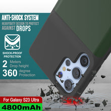 Cargar imagen en el visor de la galería, Funda de batería PunkJuice S23 Ultra verde: Power Bank portátil de carga con jugo de energía de 4800mAh.