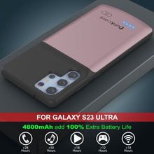 Load image into Gallery viewer, PunkJuice S23 Ultra Battery Case Rose-Gold - Funda de batería ultra portátil con cargador de energía Juice Bank de 4800mAh.