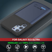 Cargar imagen en el visor de la galería, PunkJuice S23 Ultra Battery Case Azul - Cargador portátil de energía Juice Bank con 4800mAh.