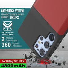 Cargar imagen en el visor de la galería, PunkJuice S23 Ultra Battery Case Red - Cargador Portátil de Energía con Banco de Jugo de 4800mAh.