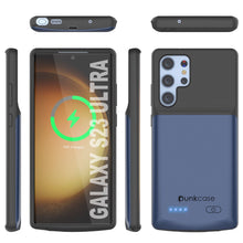 Cargar imagen en el visor de la galería, PunkJuice S23 Ultra Battery Case Azul - Cargador portátil de energía Juice Bank con 4800mAh.