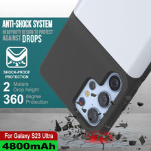 Cargar imagen en el visor de la galería, PunkJuice S23 Ultra Battery Case White - Banco de carga portátil con capacidad de 4800mAh.