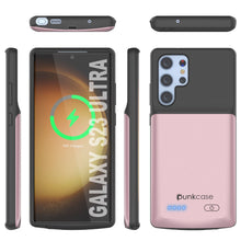Load image into Gallery viewer, PunkJuice S23 Ultra Battery Case Rose-Gold - Funda de batería ultra portátil con cargador de energía Juice Bank de 4800mAh.