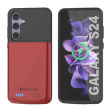 Cargar imagen en el visor de la galería, Estuche de batería PunkJuice S24 rojo: cargador portátil de batería externa con 4500 mAh