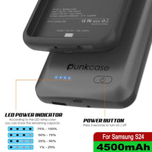 Cargar imagen en el visor de la galería, Estuche de batería PunkJuice S24 gris: cargador portátil de batería externa con 4500 mAh