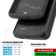 Cargar imagen en el visor de la galería, Estuche de batería PunkJuice S24 negro: cargador portátil de batería externa con 4500 mAh