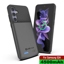 Cargar imagen en el visor de la galería, Estuche de batería PunkJuice S24 gris: cargador portátil de batería externa con 4500 mAh
