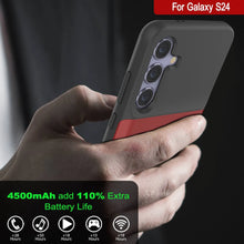 Cargar imagen en el visor de la galería, Estuche de batería PunkJuice S24 rojo: cargador portátil de batería externa con 4500 mAh