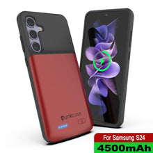 Cargar imagen en el visor de la galería, Estuche de batería PunkJuice S24 rojo: cargador portátil de batería externa con 4500 mAh