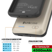 Cargar imagen en el visor de la galería, Estuche de batería PunkJuice S24 plateado: cargador portátil de batería externa con 4500 mAh