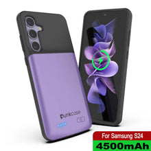Cargar imagen en el visor de la galería, Estuche de batería PunkJuice S24 morado: cargador portátil de batería externa con 4500 mAh