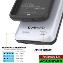 Cargar imagen en el visor de la galería, Estuche de batería PunkJuice S24 blanco: cargador portátil de batería externa con 4500 mAh