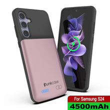 Cargar imagen en el visor de la galería, Estuche de batería PunkJuice S24 en oro rosa: cargador portátil de batería externa con 4500 mAh