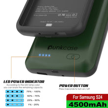 Cargar imagen en el visor de la galería, Estuche de batería PunkJuice S24 verde: cargador portátil de batería externa con 4500 mAh