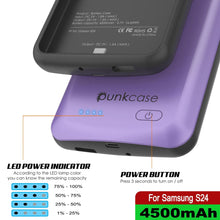 Cargar imagen en el visor de la galería, Estuche de batería PunkJuice S24 morado: cargador portátil de batería externa con 4500 mAh