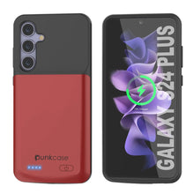 Cargar imagen en el visor de la galería, Estuche de batería PunkJuice S24+ Plus rojo: cargador portátil de batería externa con 5000 mAh