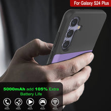 Cargar imagen en el visor de la galería, Estuche de batería PunkJuice S24+ Plus morado: cargador portátil de batería externa con 5000 mAh