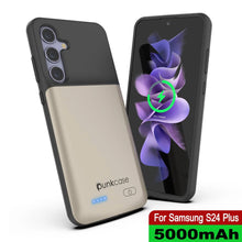 Cargar imagen en el visor de la galería, Estuche de batería PunkJuice S24+ Plus plateado: cargador portátil de batería externa con 5000 mAh