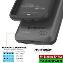 Cargar imagen en el visor de la galería, Estuche de batería PunkJuice S24+ Plus gris: cargador portátil de batería externa con 5000 mAh