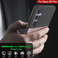 Cargar imagen en el visor de la galería, Estuche de batería PunkJuice S24+ Plus en oro rosa: cargador portátil de batería externa con 5000 mAh