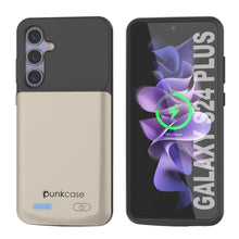 Cargar imagen en el visor de la galería, Estuche de batería PunkJuice S24+ Plus plateado: cargador portátil de batería externa con 5000 mAh