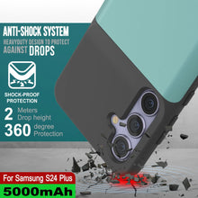 Cargar imagen en el visor de la galería, Estuche de batería PunkJuice S24+ Plus en color verde azulado: cargador portátil de batería externa con 5000 mAh