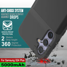 Cargar imagen en el visor de la galería, Estuche de batería PunkJuice S24+ Plus negro: cargador portátil de batería externa con 5000 mAh