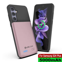 Cargar imagen en el visor de la galería, Estuche de batería PunkJuice S24+ Plus en oro rosa: cargador portátil de batería externa con 5000 mAh