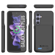 Cargar imagen en el visor de la galería, Estuche de batería PunkJuice S24+ Plus negro: cargador portátil de batería externa con 5000 mAh