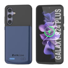 Cargar imagen en el visor de la galería, Estuche de batería PunkJuice S24+ Plus azul: cargador portátil de batería externa con 5000 mAh