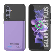 Cargar imagen en el visor de la galería, Estuche de batería PunkJuice S24+ Plus morado: cargador portátil de batería externa con 5000 mAh