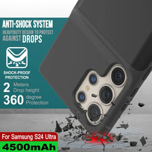 Cargar imagen en el visor de la galería, Estuche de batería PunkJuice S24 Ultra negro: cargador portátil de batería externa con 4500 mAh