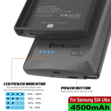 Cargar imagen en el visor de la galería, Estuche de batería PunkJuice S24 Ultra gris: cargador portátil de batería externa con 4500 mAh