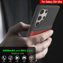 Cargar imagen en el visor de la galería, Estuche de batería PunkJuice S24 Ultra rojo: cargador portátil de batería externa con 4500 mAh