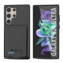 Cargar imagen en el visor de la galería, Estuche de batería PunkJuice S24 Ultra negro: cargador portátil de batería externa con 4500 mAh