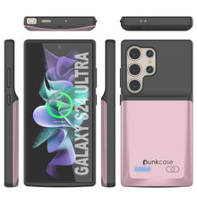 Cargar imagen en el visor de la galería, Estuche de batería PunkJuice S24 Ultra en oro rosa: cargador portátil de batería externa con 4500 mAh