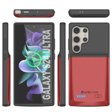 Cargar imagen en el visor de la galería, Estuche de batería PunkJuice S24 Ultra rojo: cargador portátil de batería externa con 4500 mAh