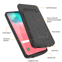 Cargar imagen en el visor de la galería, PunkJuice S10 Battery Case Black - Fast Charging Power Juice Bank with 4700mAh (Color in image: Red)